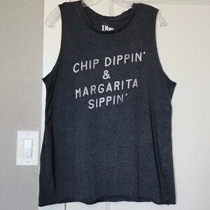 Doe Chip Dippin Margarita Sippin Graphic Muscle Tank Top‎ XL